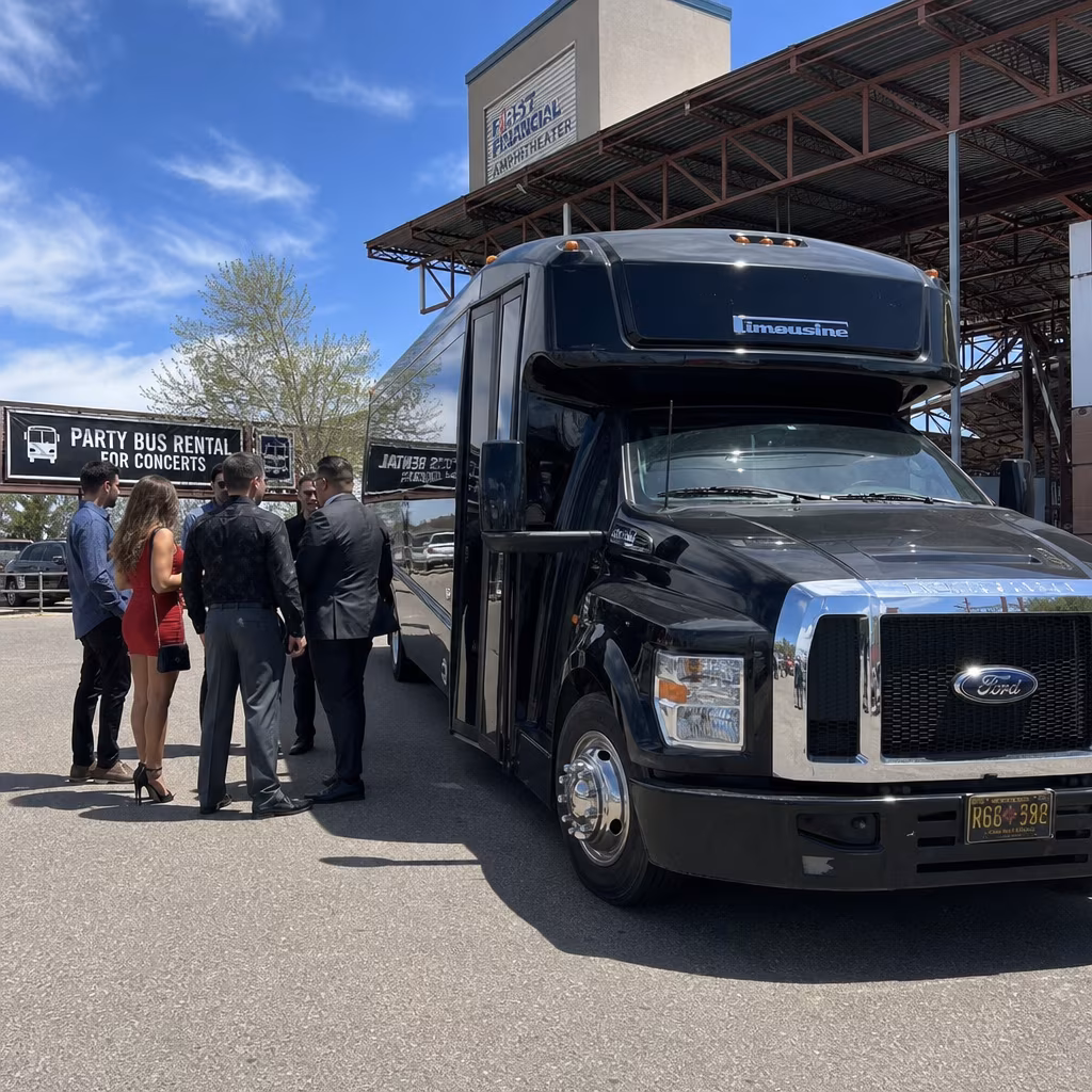 Party Bus Rental for Concerts at First Financial Credit Union Amphitheater