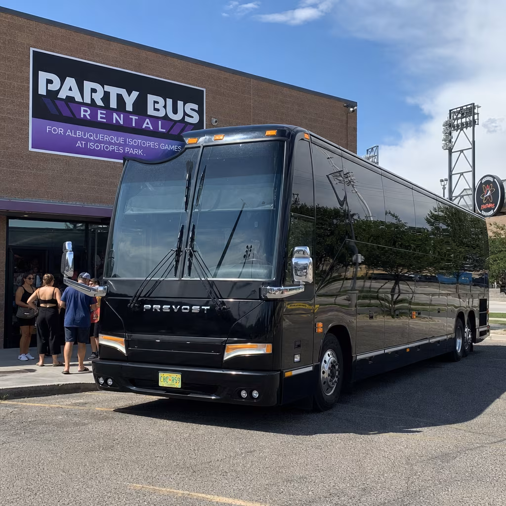 Party Bus Rental for Albuquerque Isotopes Games at Isotopes Park