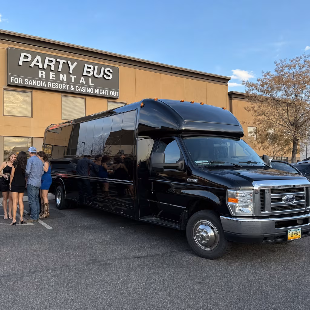 Party Bus Rental for Sandia Resort & Casino Night Out in Albuquerque