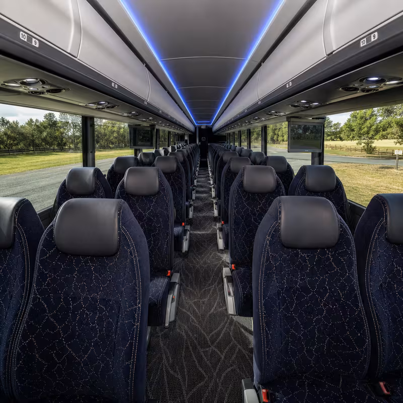 40-56 Passenger Charter Bus Interior