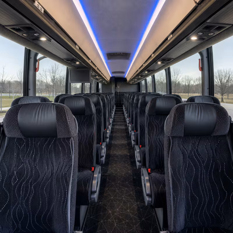 40-56 Passenger Charter Bus Interior