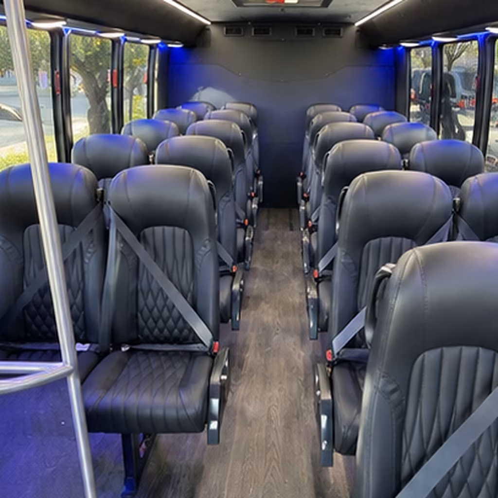 Albuquerque Airport Shuttle & Transportation party bus interior