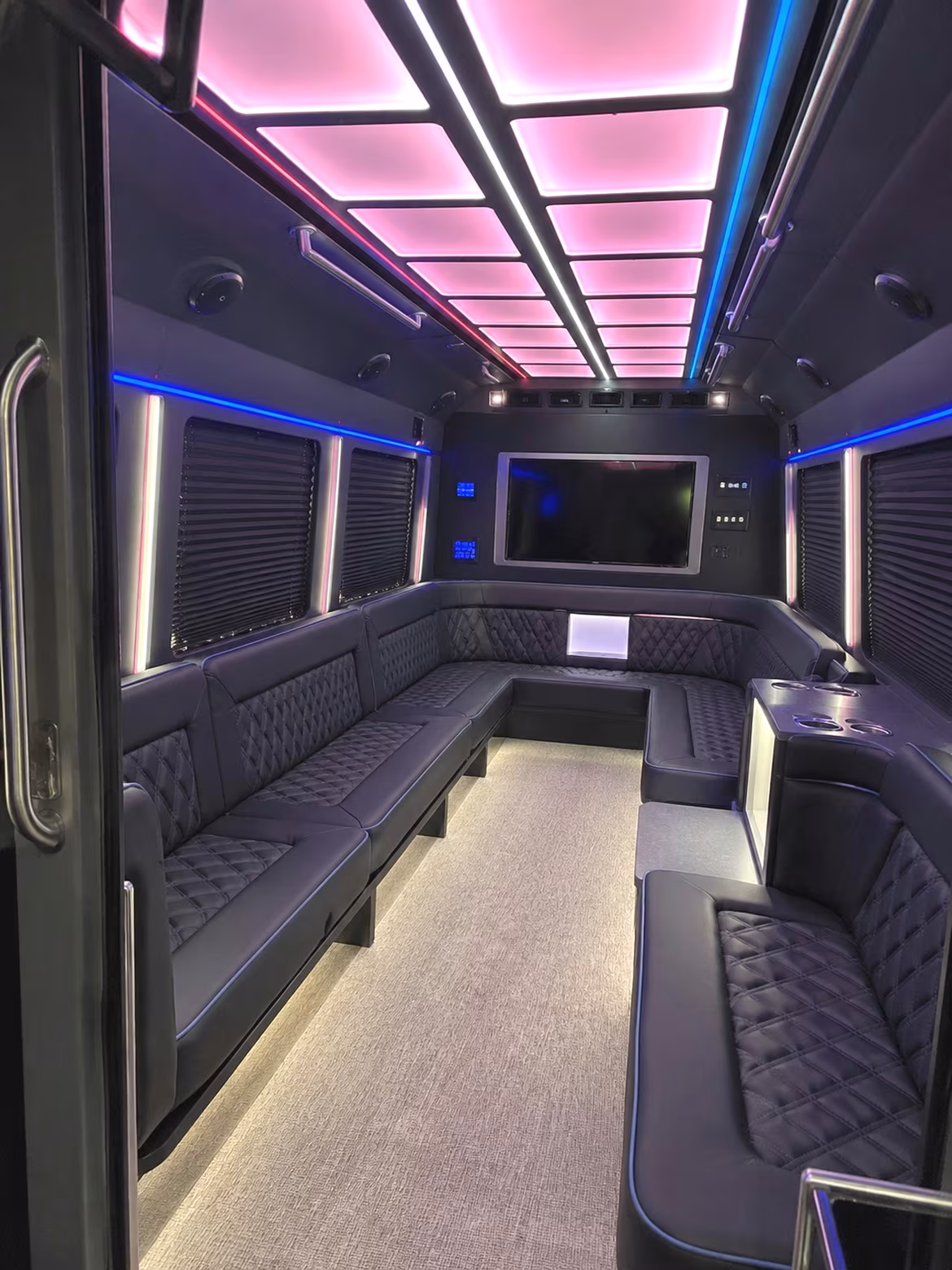 Albuquerque Private Event Transportation party bus interior
