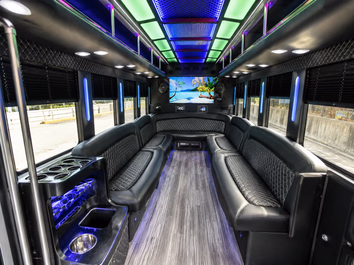 Albuquerque Sporting Event Transportation party bus exterior