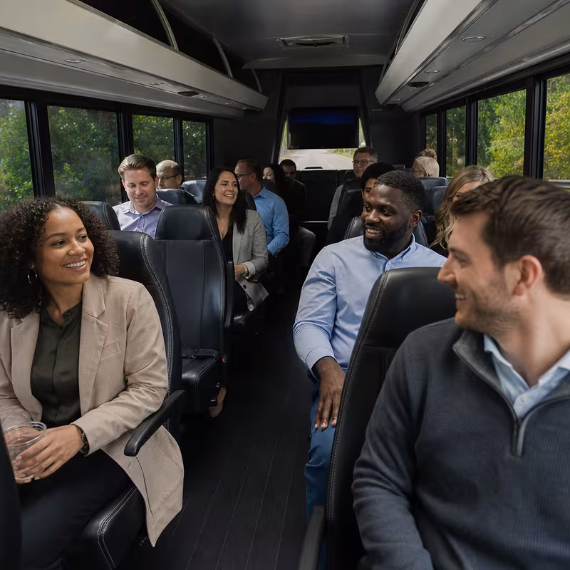 Black Mercedes Sprinter van staged for an Albuquerque Corporate Transportation group