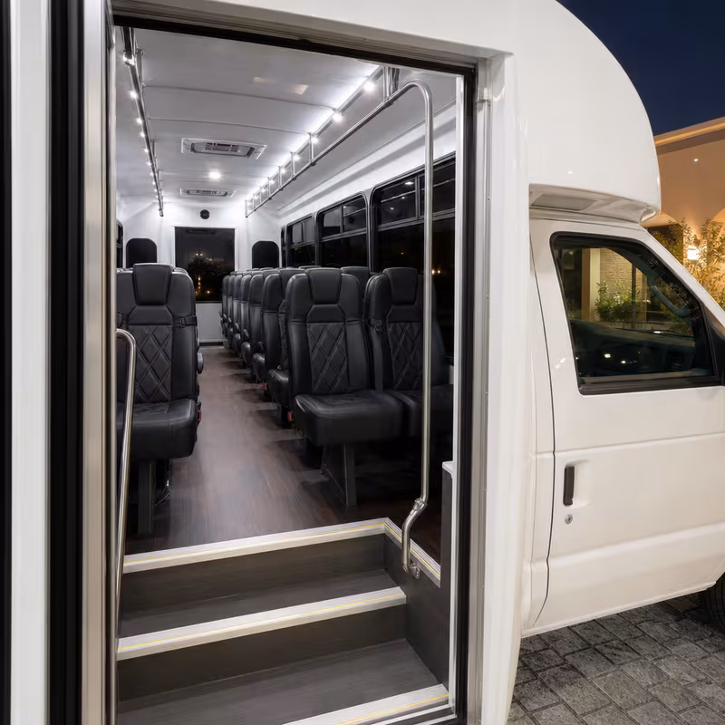 Albuquerque Prom & Homecoming Transportation party bus interior