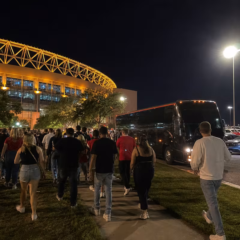 Albuquerque Sporting Event Transportation party bus interior