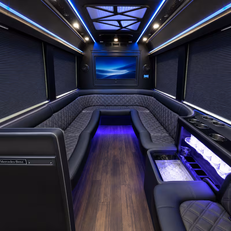 14 Passenger Sprinter Limo Interior