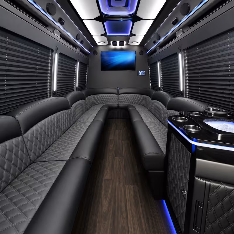14 Passenger Sprinter Limo Interior